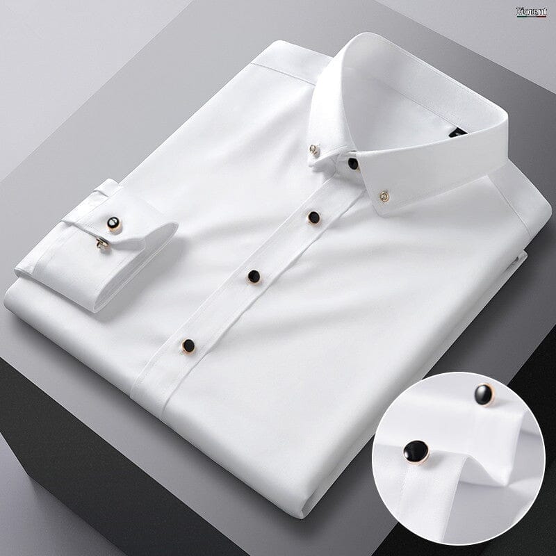 Camisa Social Masculina em Seda Gelo